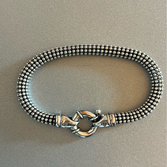 Silpada 925 Sterling Silver  mesh bead bracelet, sailor clasp.  Rare find 🔥 - Picture 6 of 8